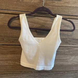 NWOT White ribbed crop top